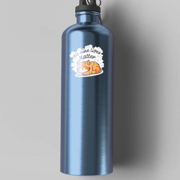 3pc - All Nine Lives Matter Cat Sticker Decal Pack – Tumbler, Laptop - Picture 4 of 8